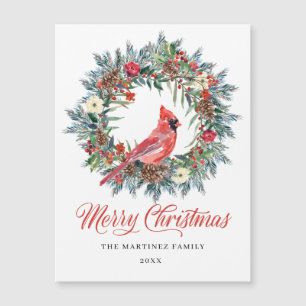 Courbe de Noël Cardinal Rouge Vacances Magnétiques
