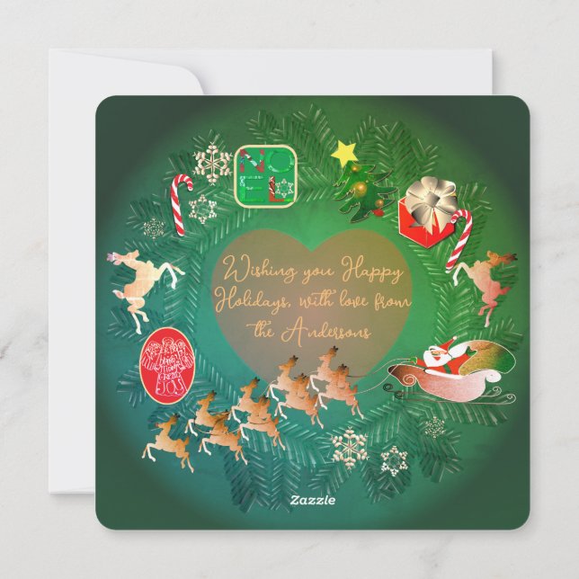 Courbe de Noël + Carte de vacances (Dos)