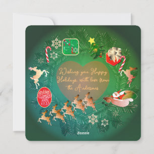 Courbe de Noël + Carte de vacances