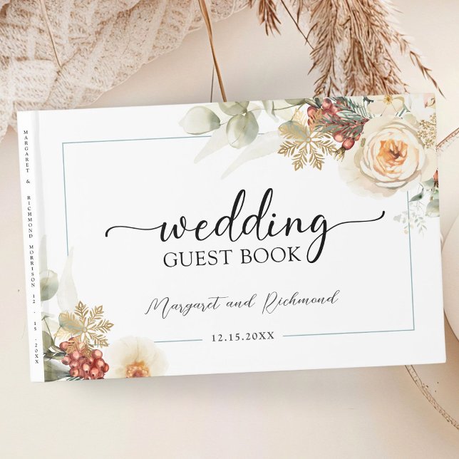 Courbe de Noël Mariage d'hiver Livre d'or (Créateur téléchargé)