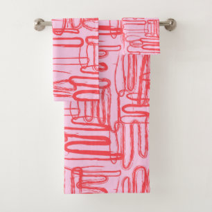 Courbe rose gribouillis abstrait moderne