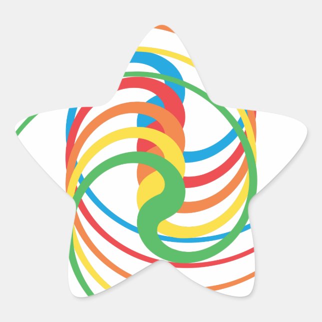 Courbes de couleur : Sticker étoile (Devant)