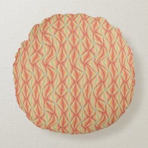 Courbes Echo - Coussin rond de vague rétro