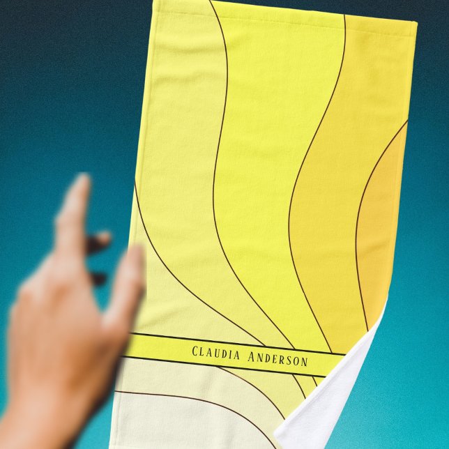 Courbes ondulées jaunes Nom (Créateur téléchargé)