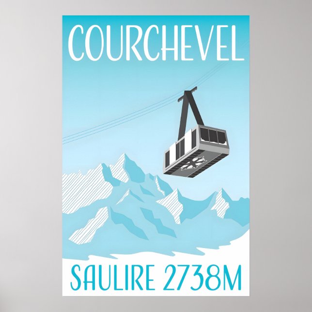 Courchevel Affiche de voyage de la station de ski  (Devant)