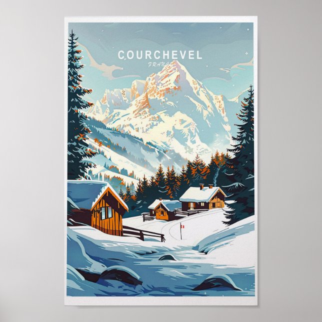 Courchevel Travel Poster France Courchevel Travel (Devant)