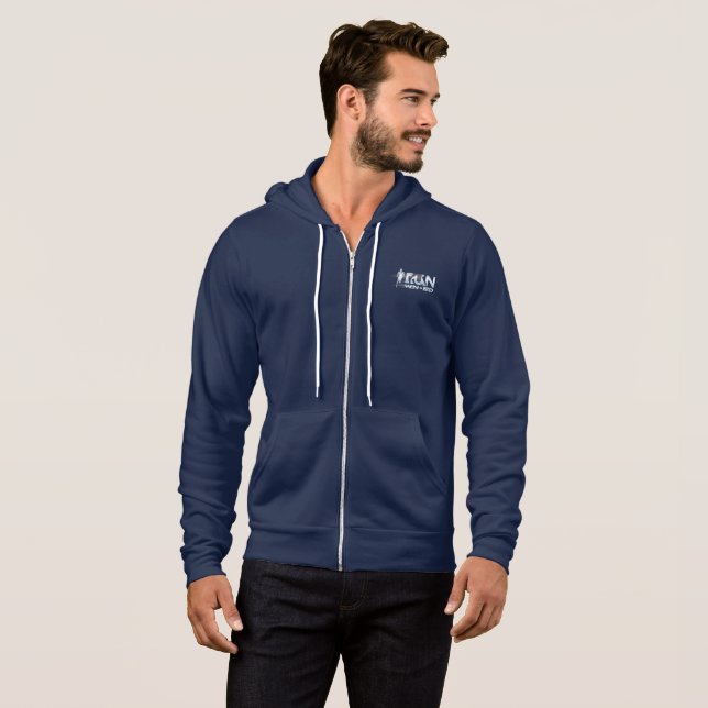 Coure Comme Ayant Le Vent | Sweat à capuche à ferm (Devant entier)