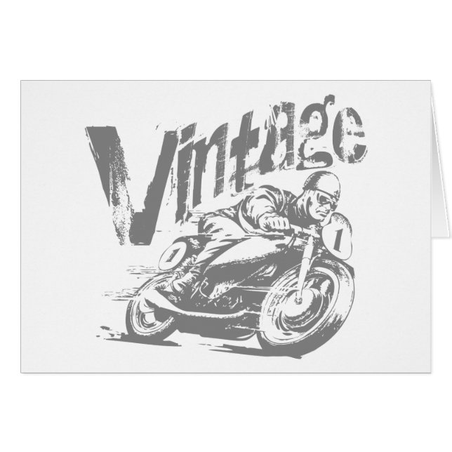 Coureur vintage de moto (Devant horizontal)