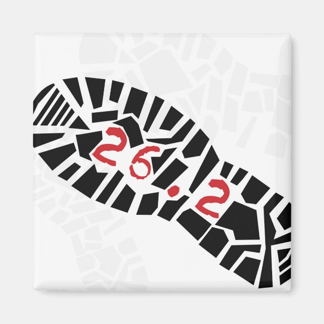 Coureurs de marathon 26,2 Magnet (Devant)