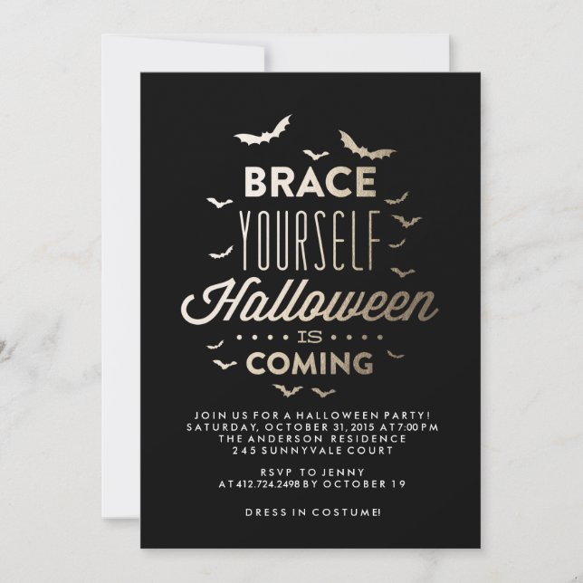 COUREZ-VOUS EN HALLOWEEN Invitation du parti Hallo (Devant)