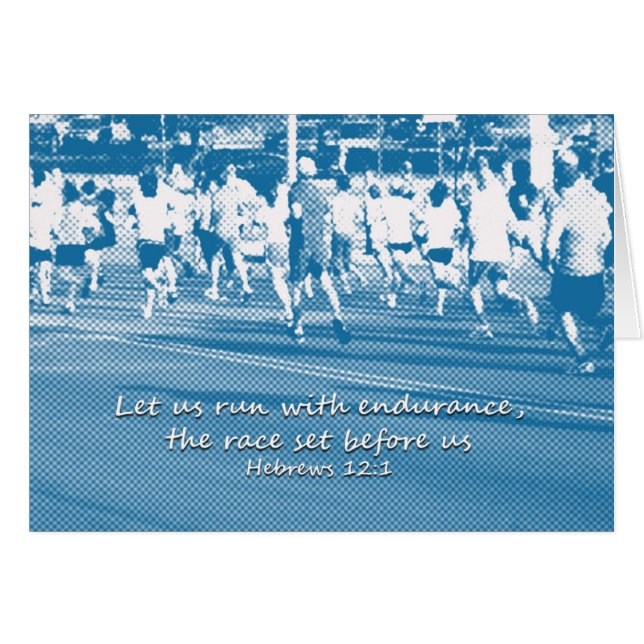 Courir avec Endurance Parakaleo carte de note (Devant Horizontal)