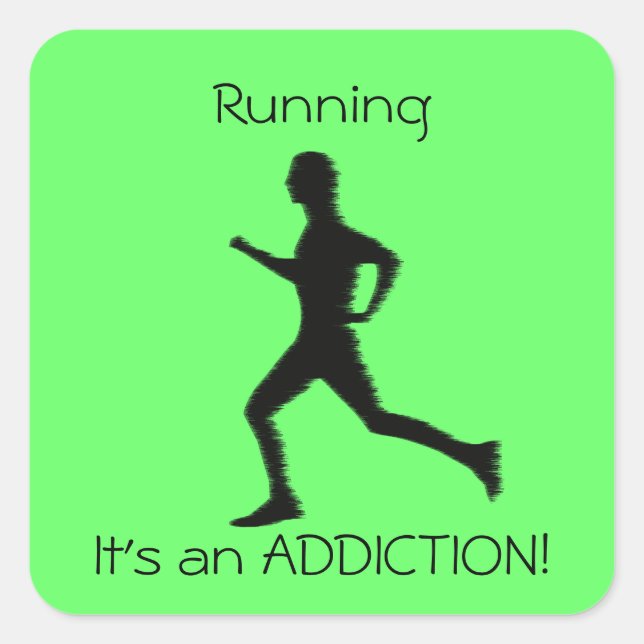 Courir - C'est une ADDICTION! autocollant (Devant)
