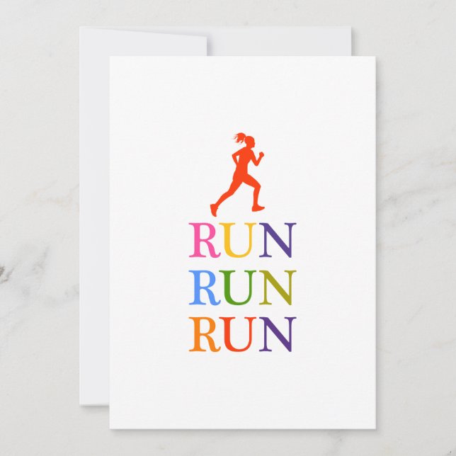 Courir des éclaboussures colorées Courir une fille (Devant)