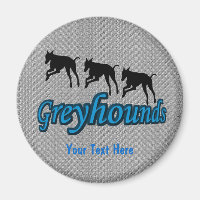 Courir Greyhound Silhouettes Dog Magnet