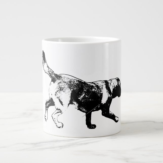 Courir Labrador Retriever Ink Art Mug (Devant)