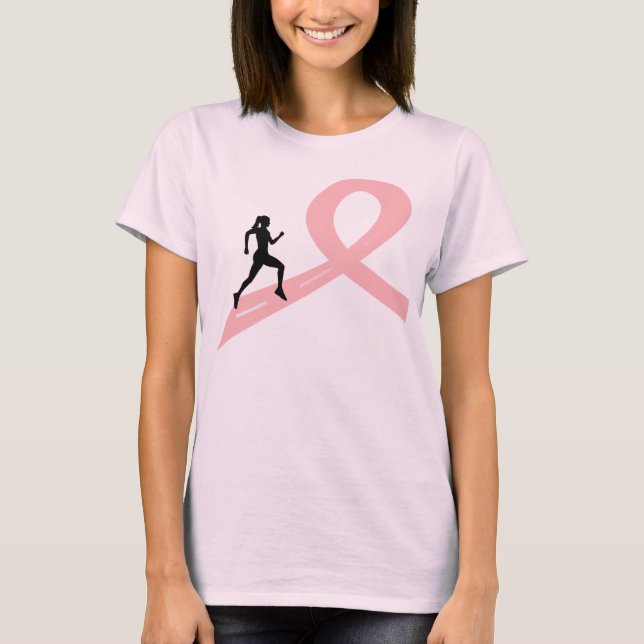 Courir pour une cause - femme en T-shirt rose (Devant)