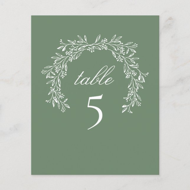 Couronne botanique de luxe Sage Table (Devant)