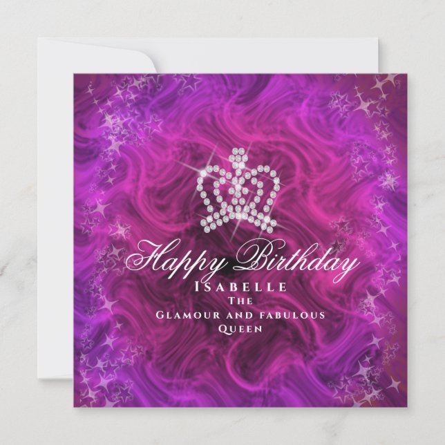 Couronne brillante Magenta rouge (Devant)