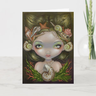 "Couronne carte de voeux de coquilles"