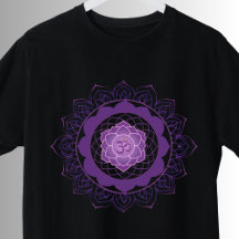 Couronne Chakra Mandala -Sahasrara Avec T-Shirt Om