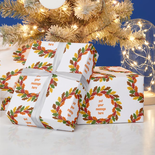 Couronne d'automne Papier cadeau de Thanksgiving (Vacances)