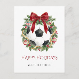 Couronne de ballon de football à ruban rouge Carte