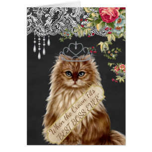 Couronne de chat de diva de carte du jour du