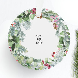 Couronne de fêtes de fin d'année avec votre logo d