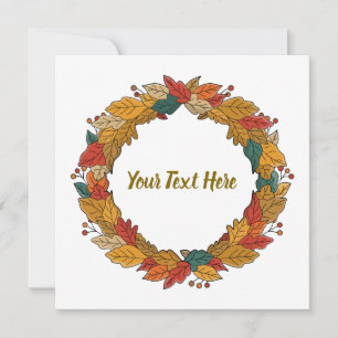Couronne de feuilles personnalisée de l'automne