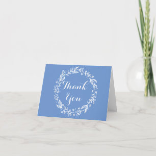 Couronne de fleurs de bleuet bleu floral Merci