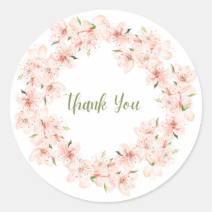 Couronne de fleurs de cerisier rose Autocollant Me