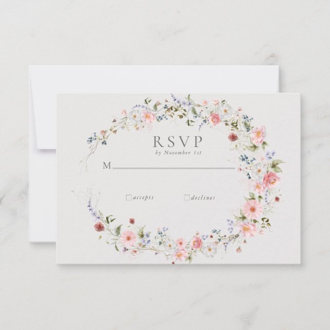 Couronne de fleurs sauvages |  Rsvp Mariage (Devant)