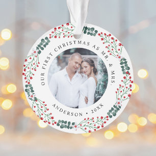 Couronne de houx pour les premières noces de Noël