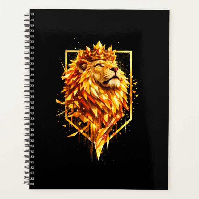Couronne de lion de feu géométrique (Devant)