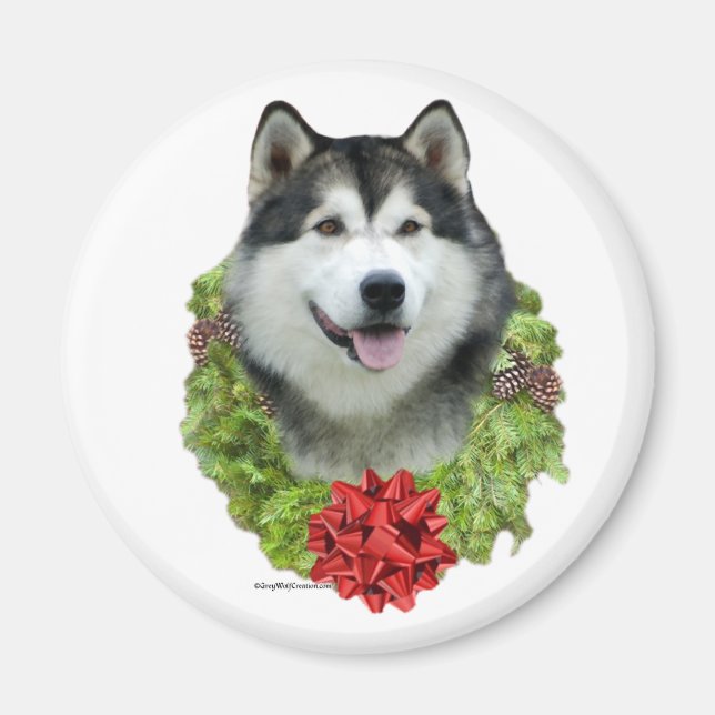 Couronne de malamute de l'Alaska - Magnet (Devant)
