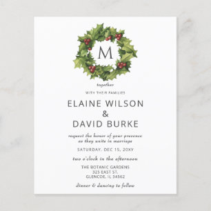 Couronne de mariage baies de houx Budget Faire-par
