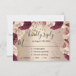 Couronne de mariage pailletée en or rose pour RSVP