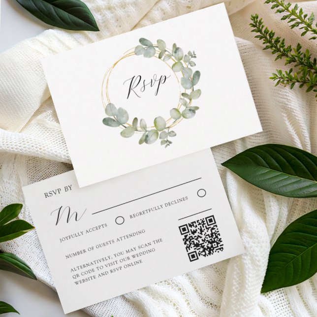 Couronne de mariage RSVP Eucalyptus élégant (Créateur téléchargé)