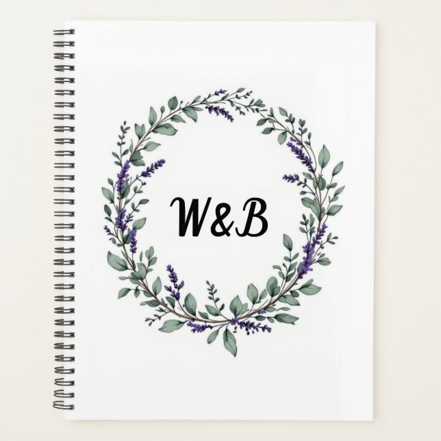Couronne de monogramme botanique Cahier (Devant)