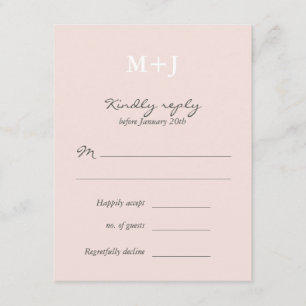Couronne de monogramme rustique rose RSVP de maria