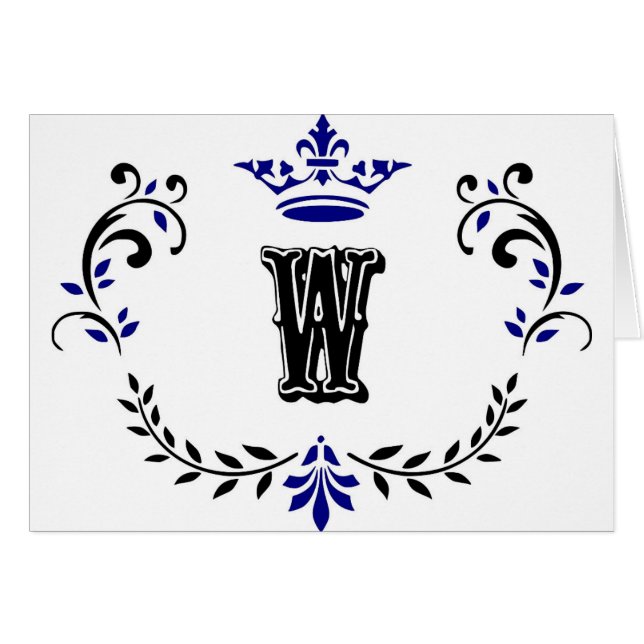 Couronne de monogramme 'W' (Devant horizontal)