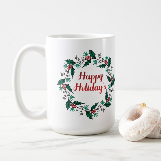Couronne de Mug pour les Fêtes Joyeuses (Avec donut)