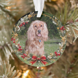 Couronne de Noël avec photo de compagnie personnal