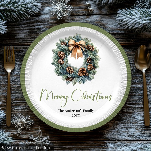 Couronne de Noël Bohème Simple sur Assiette Tendan (Simple Bohemian Christmas Wreath in Trendy Plate

)