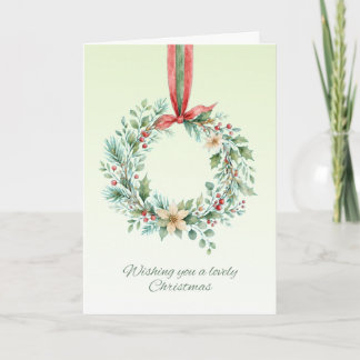 Couronne de Noël Carte de Noël adorable
