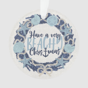 Couronne de Noël Côtière Tropicale Coquillage - Bl