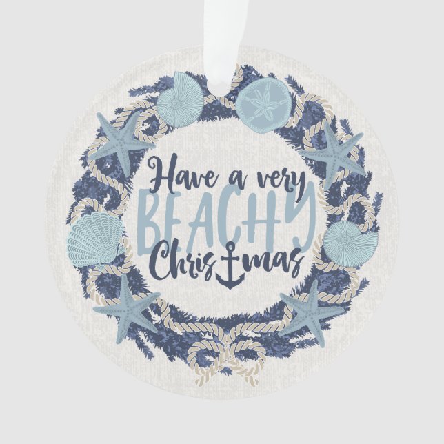 Couronne de Noël Côtière Tropicale Coquillage - Bl (devant)