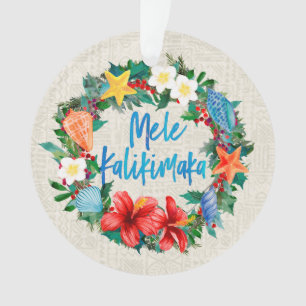 Couronne de Noël de plage hawaïenne Mele Kalikimak