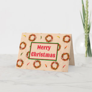 Couronne de Noël du Sud-Ouest du Chili Carte de No