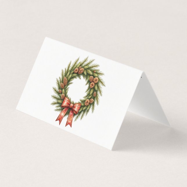Couronne de Noël en forme de carte pliée (Front)